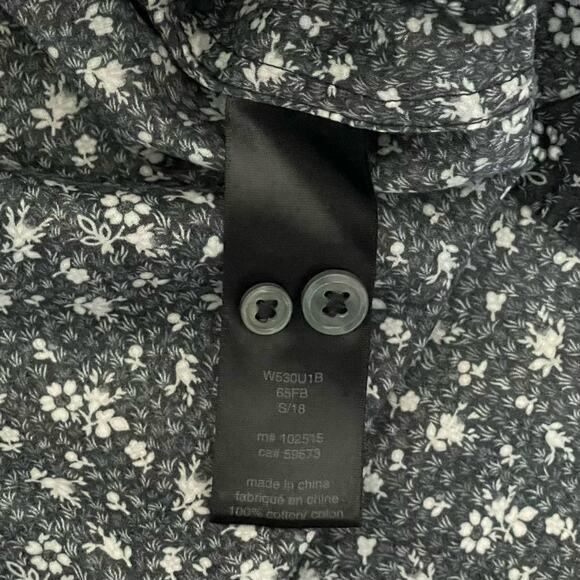 John Varvatos Men's Button-Down Shirt Black Floral Print 100% Cotton Size XXL - Picture 4 of 7